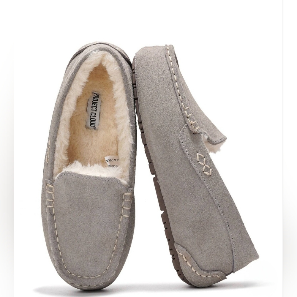 Project Cloud Cathi-Gray Women's Slippers-Size 7.5